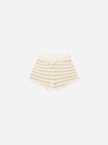 knit shorts || sand stripe