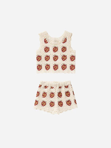 Crochet Tank Set || Strawberry