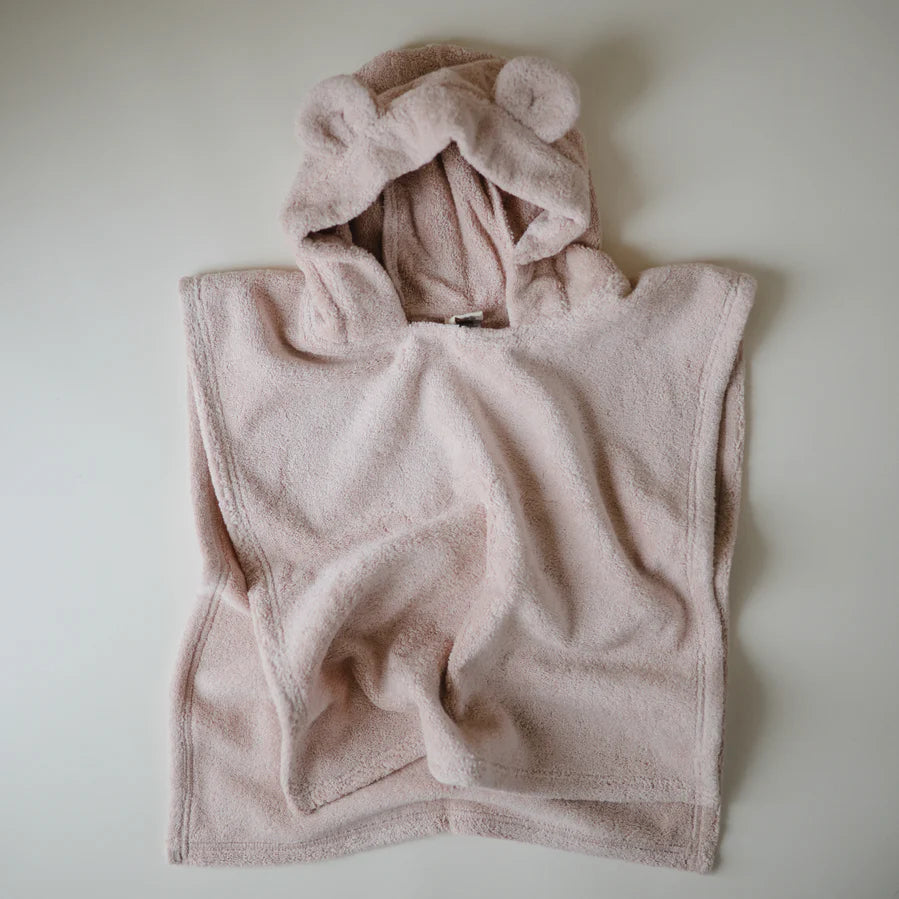 Bear Poncho Towel/Blush