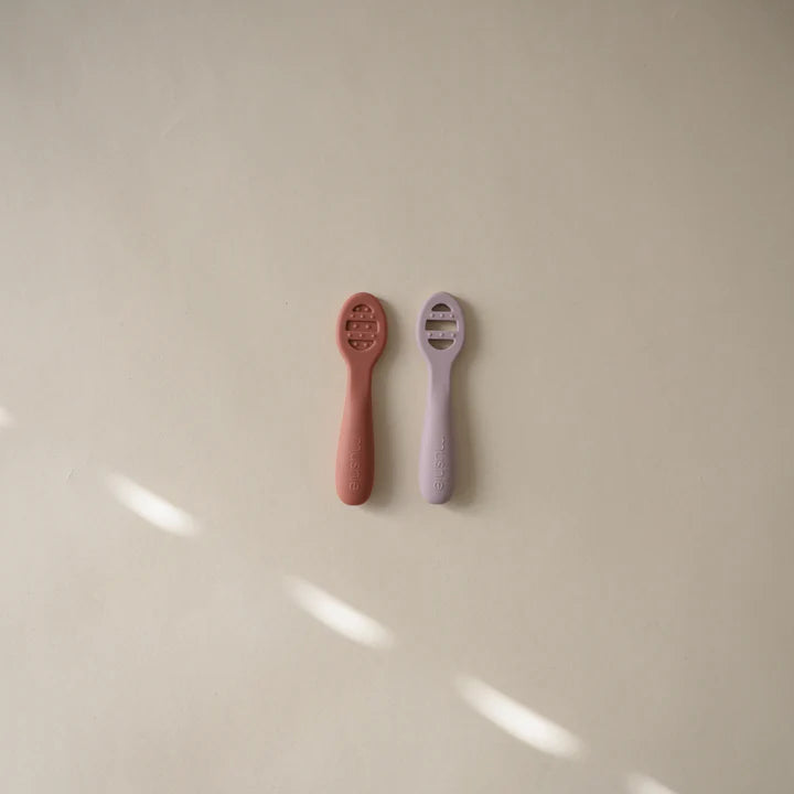 First Feeding Baby Spoons-Rose/Soft Lilac