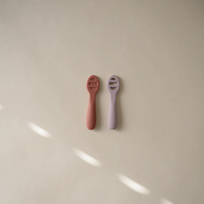 First Feeding Baby Spoons-Rose/Soft Lilac