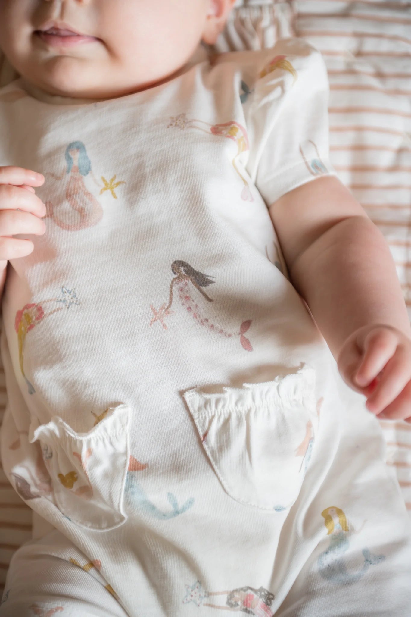 Short Sleeve Puff Romper Mermaid Melody