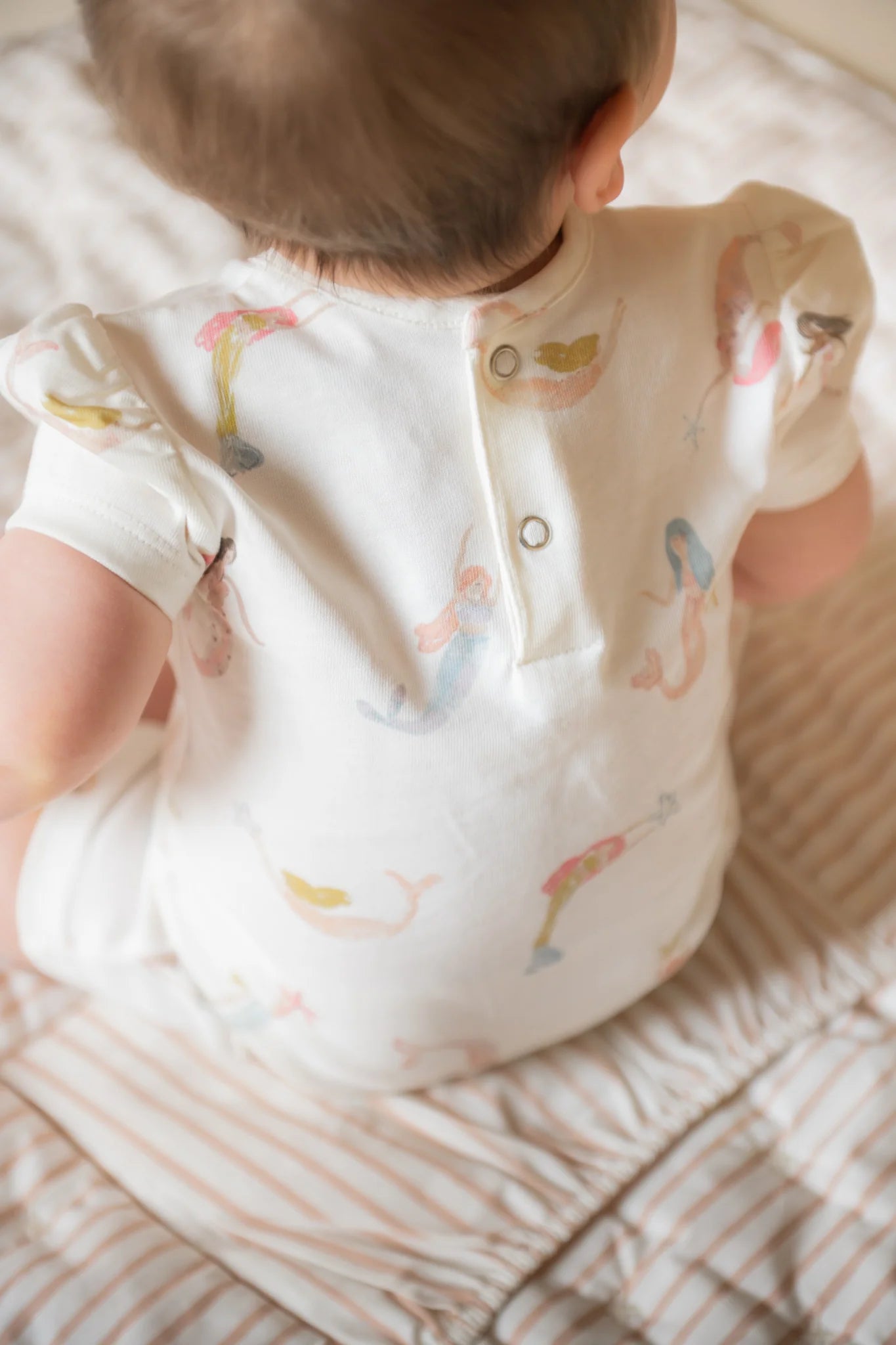 Short Sleeve Puff Romper Mermaid Melody