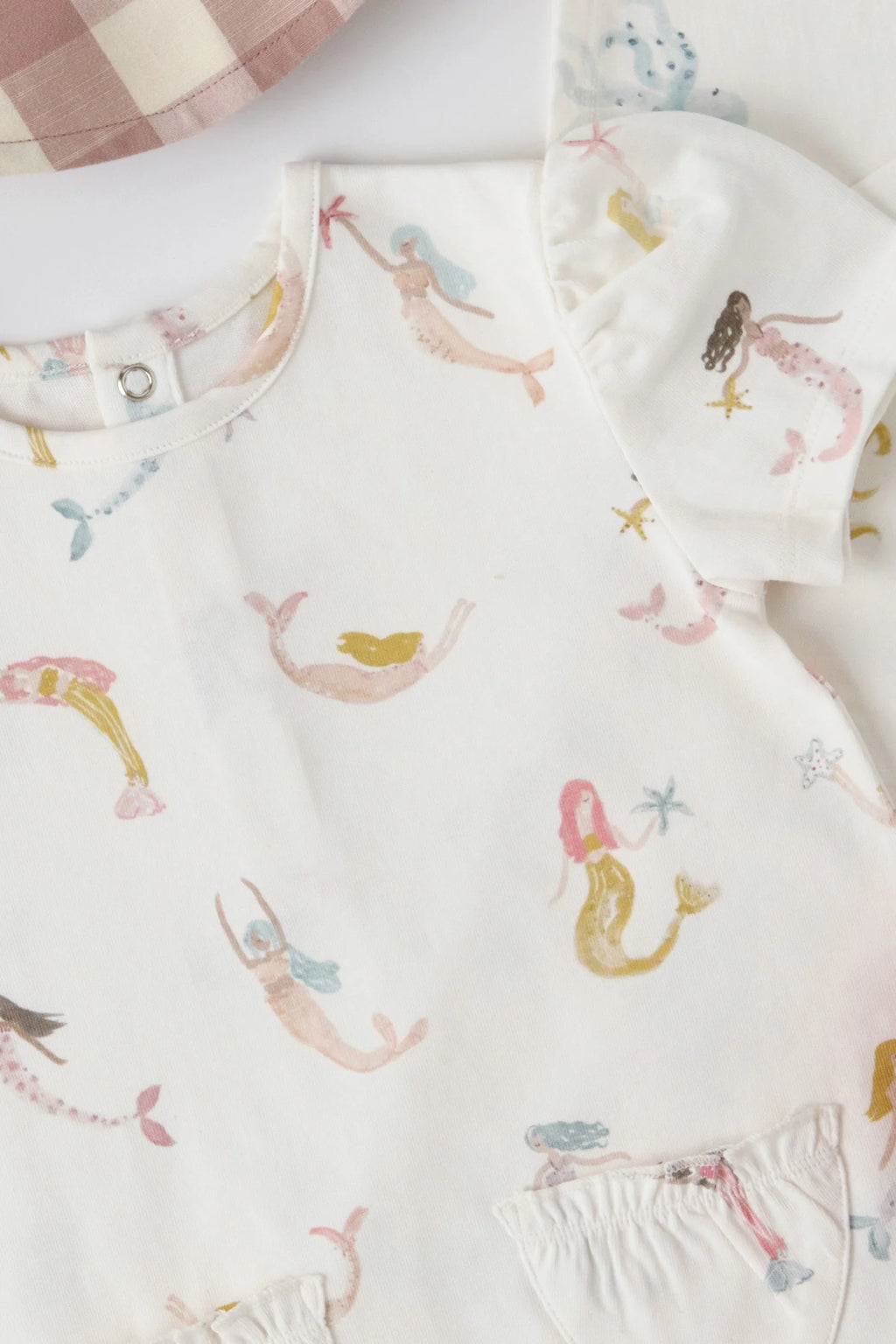 Short Sleeve Puff Romper Mermaid Melody