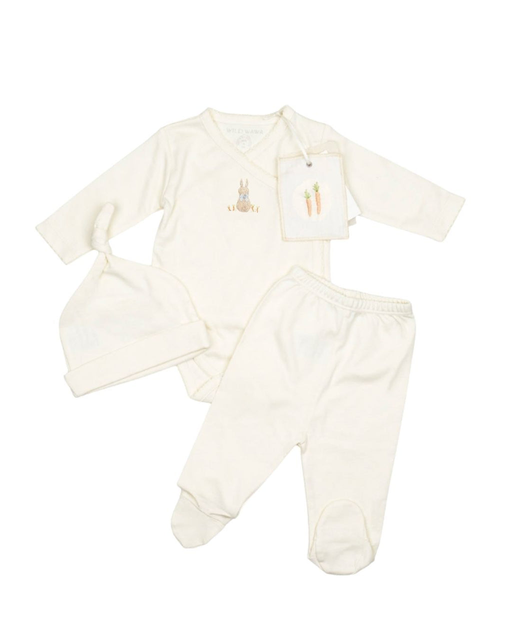 EMBROIDERED THREE PIECE SET-PEARL