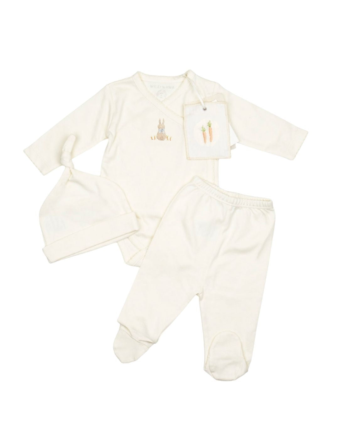 EMBROIDERED THREE PIECE SET-PEARL