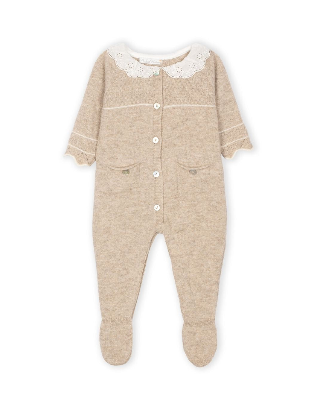 Pelele Recién-Nacido Bege Mouliné