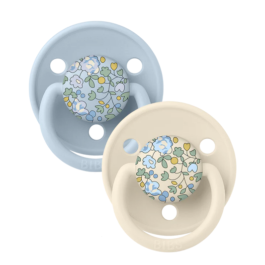 BIBS x LIBERTY De Lux 2 PACK Eloise - Baby Blue Mix - One Size / Silicone