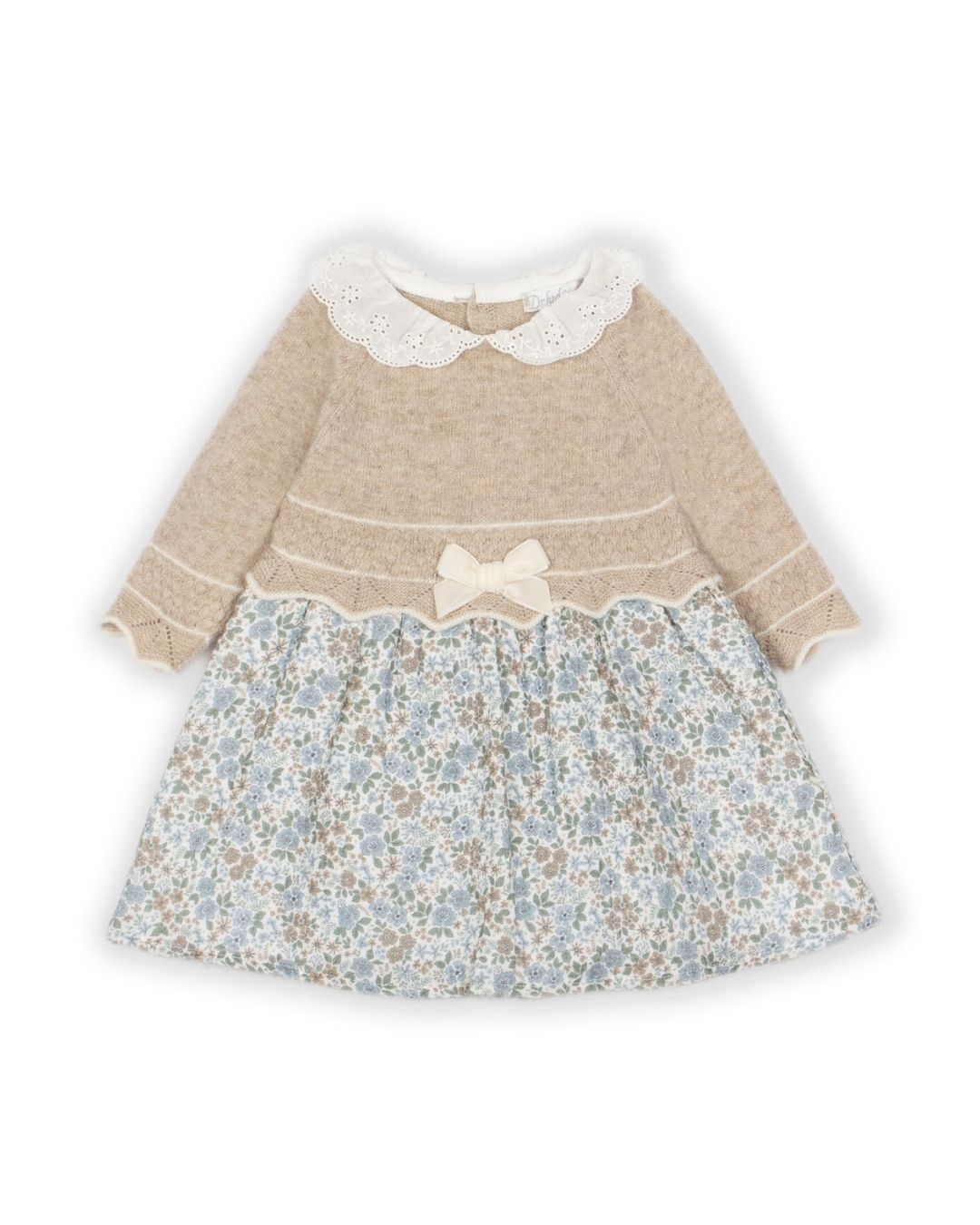 Vestido Bege Mouliné