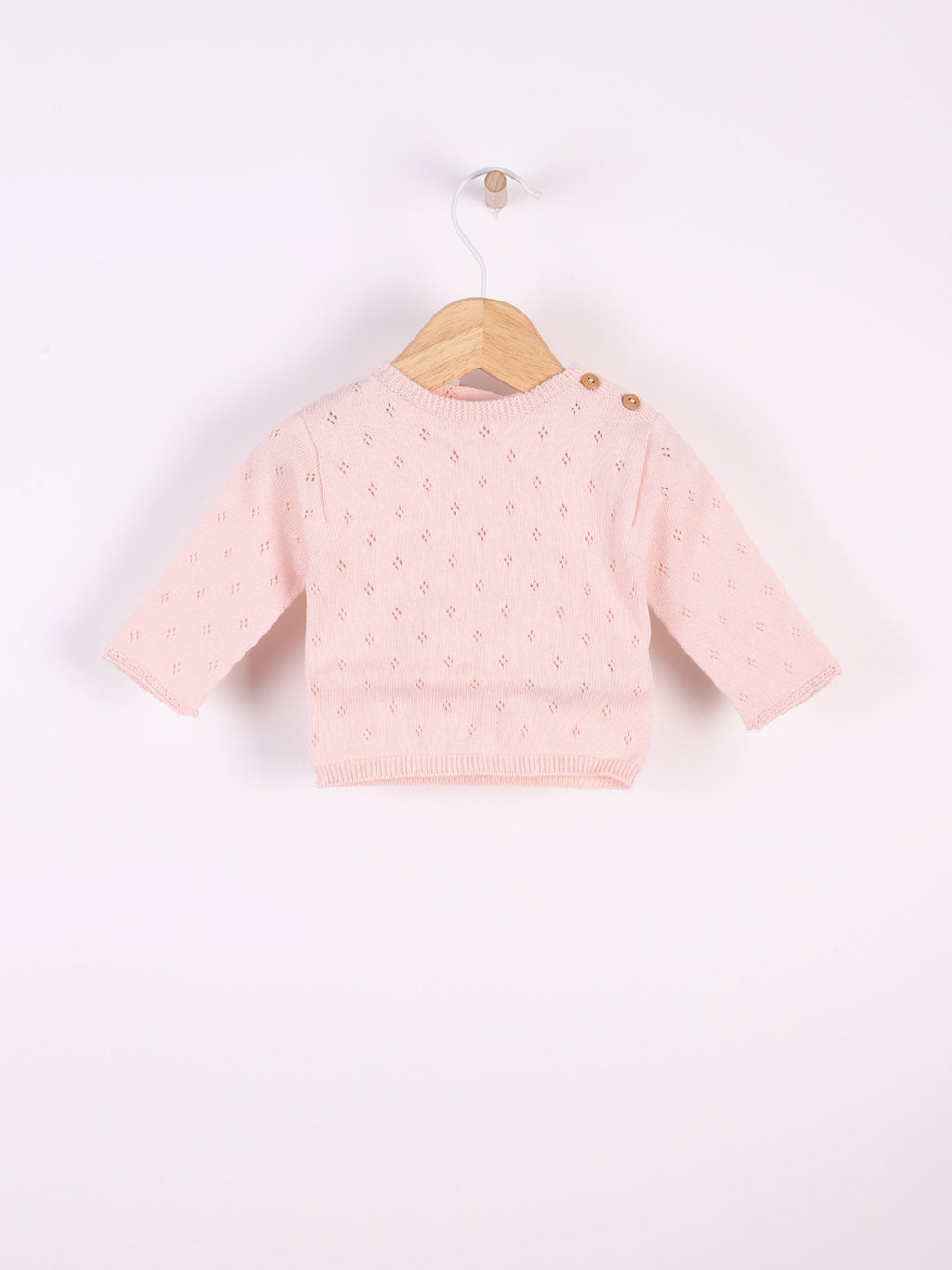Long-sleeved sweater knitted in organic cotton | BREEZE