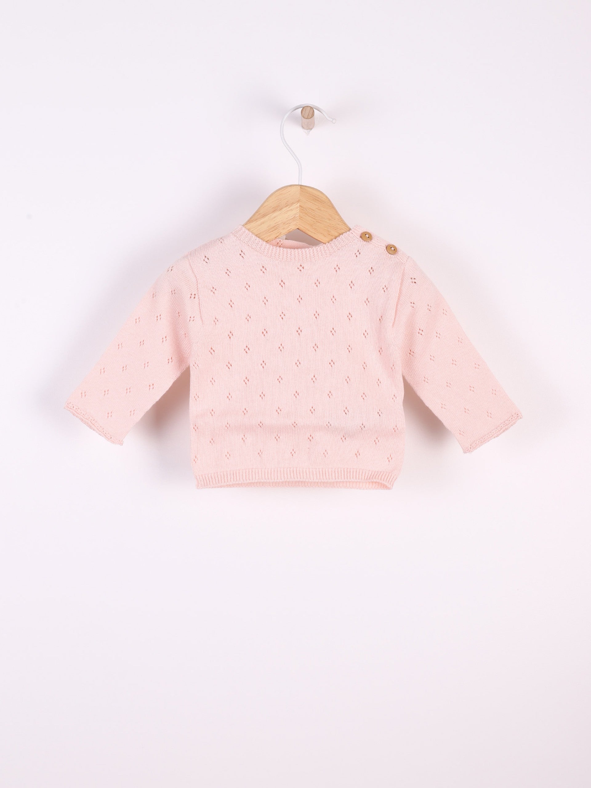Long-sleeved sweater knitted in organic cotton | BREEZE