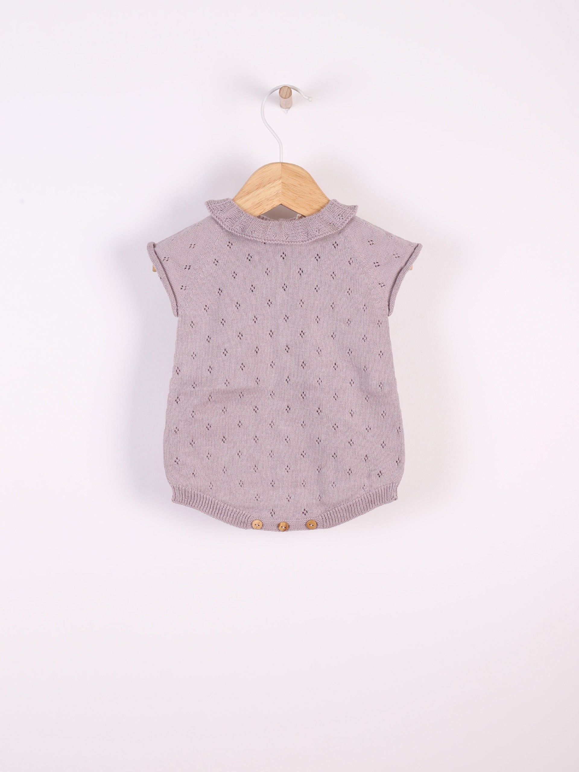 Short-sleeved shortie knitted in organic cotton | BREEZE