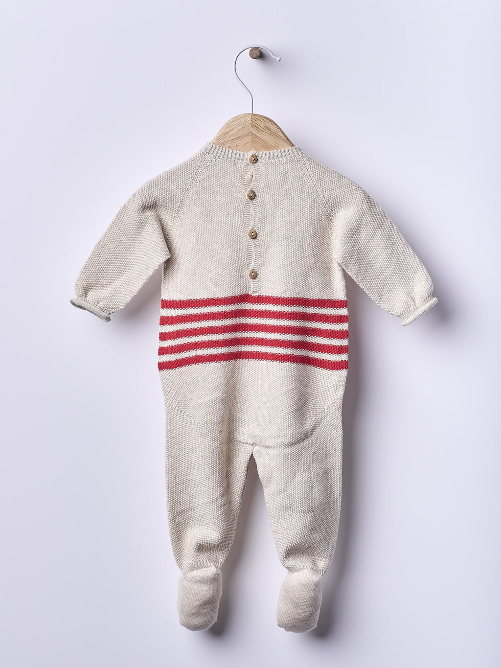 Babygrow knitted in cotton | NAVY CODE Red