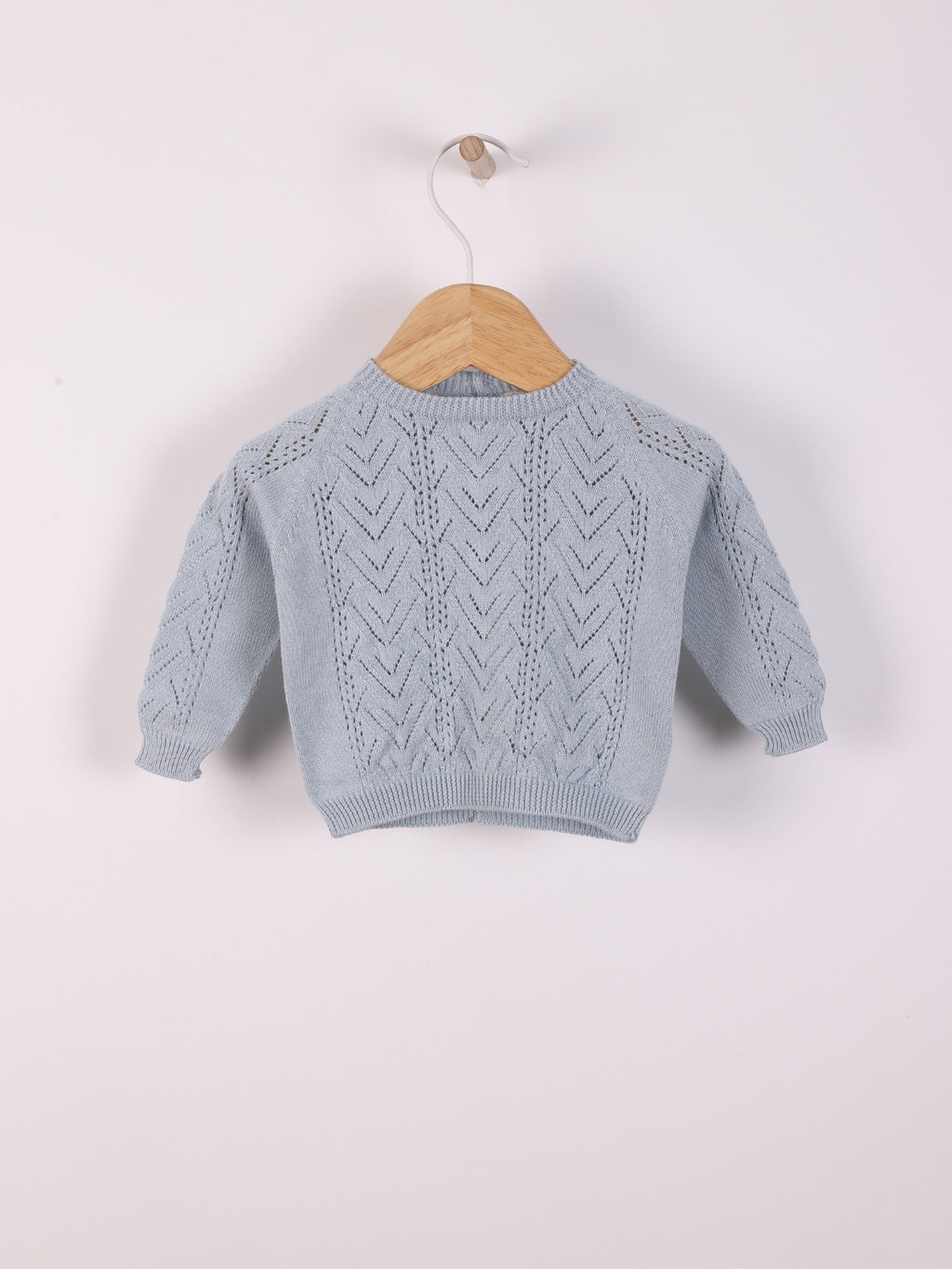 Long-sleeved sweater knitted in organic cotton | ROMANTIC SPRING DAY