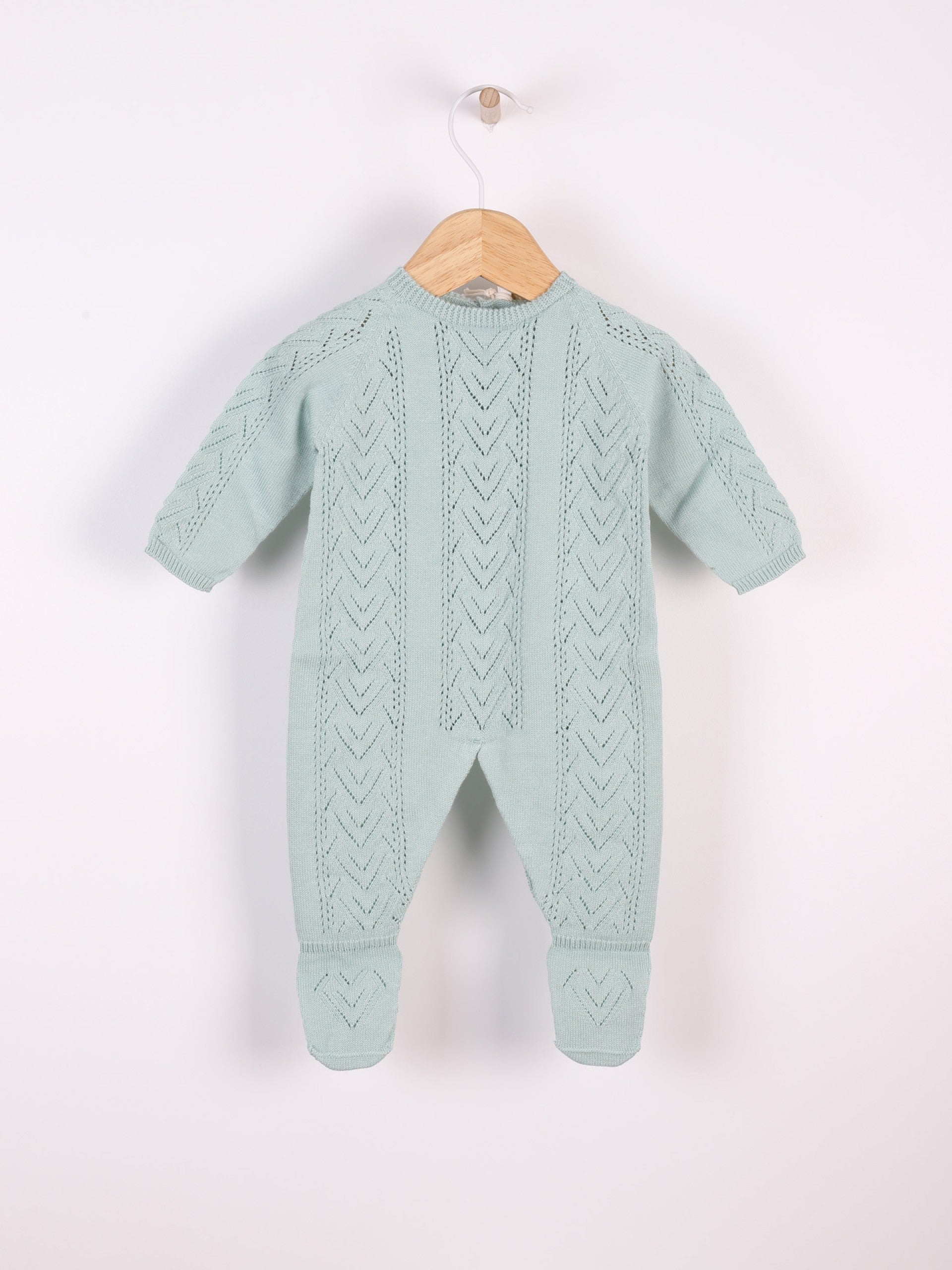 Babygrow knitted in organic cotton | ROMANTIC SPRING DAY