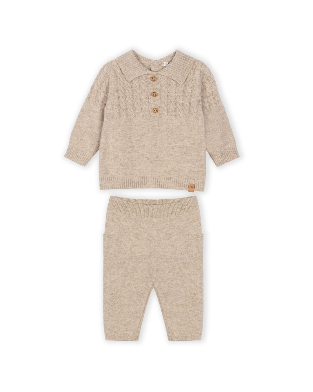 Conjunto -Bege Mouliné