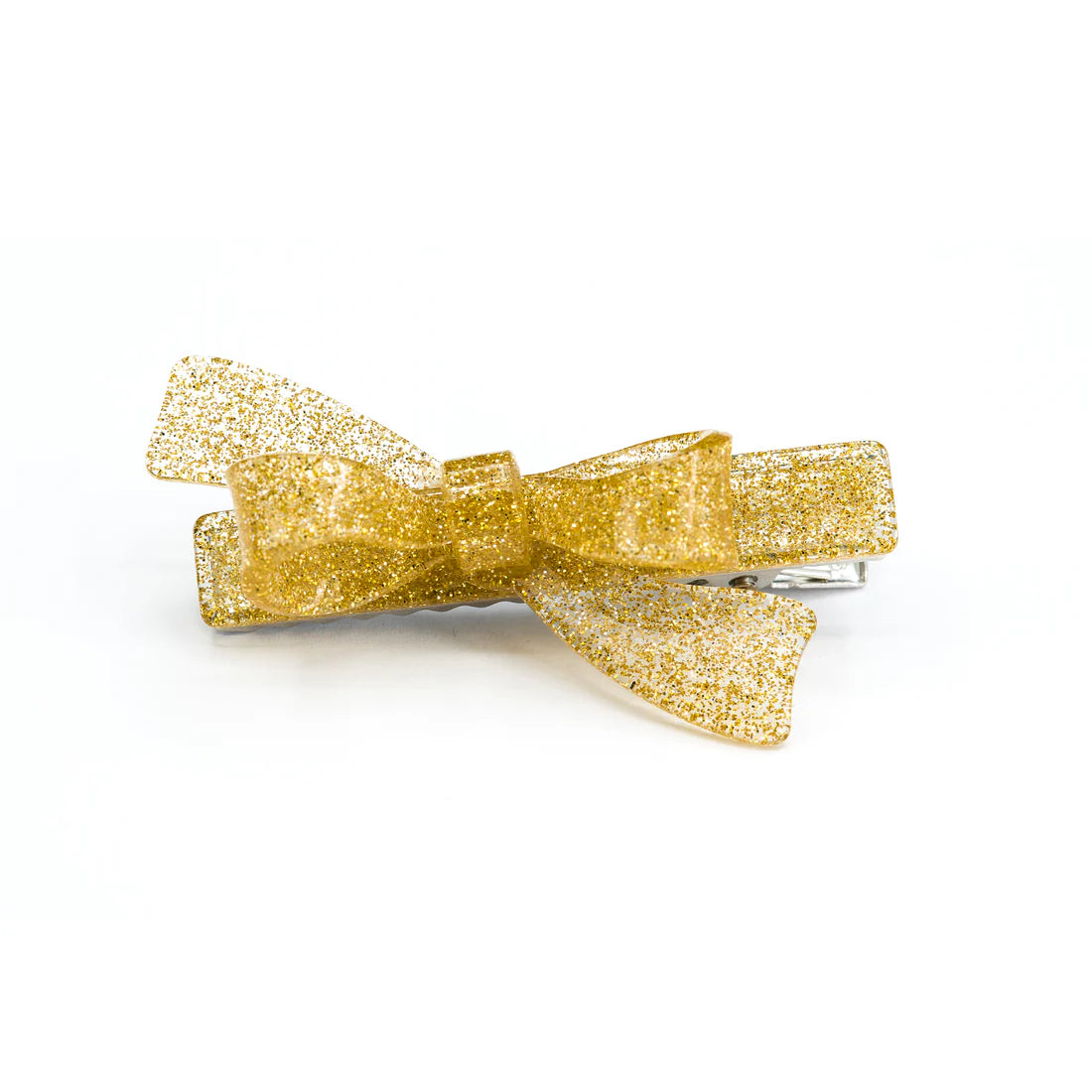 BOW GLITTER GOLD HAIR CLIP