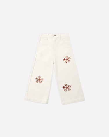 Straight Leg Pant Daisy Patches