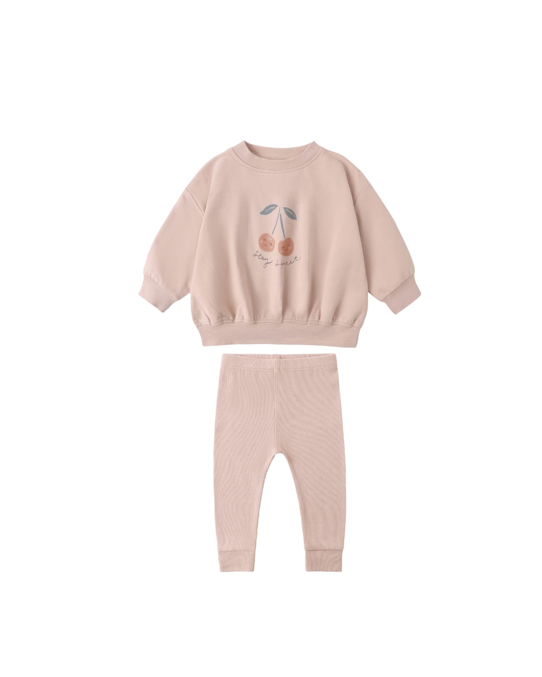 RELAXED SWEATSHIRT CHERRY SET