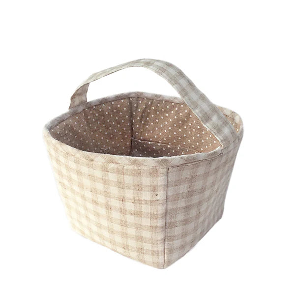 Tan Fabric Basket / Storage Caddy