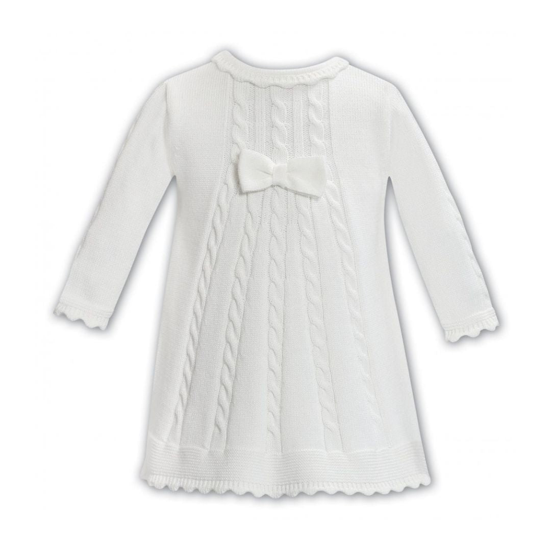 Girls Ivory Knitted Dress