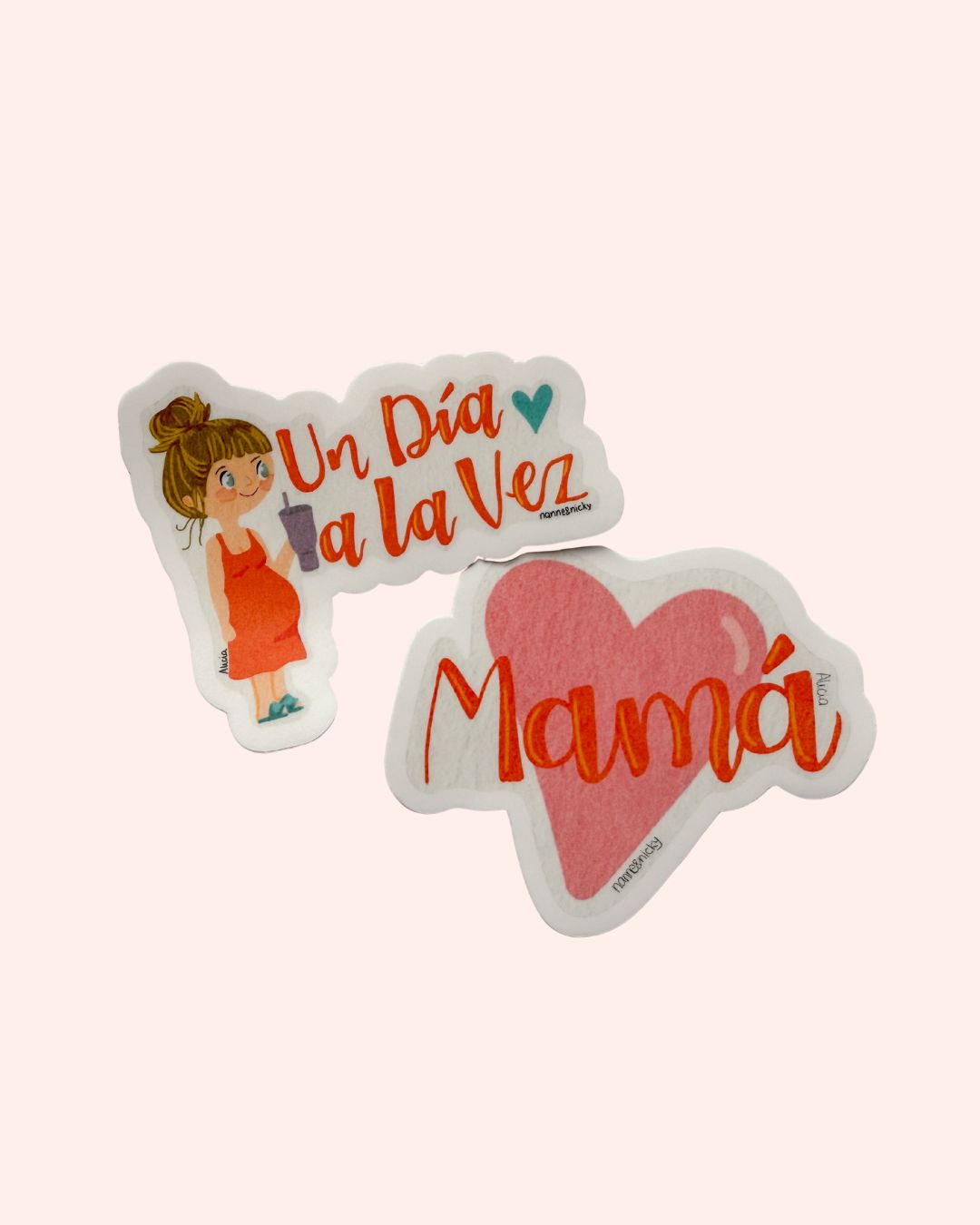 Stickers Un Día a la Vez Ojos Celestes  + Mamá