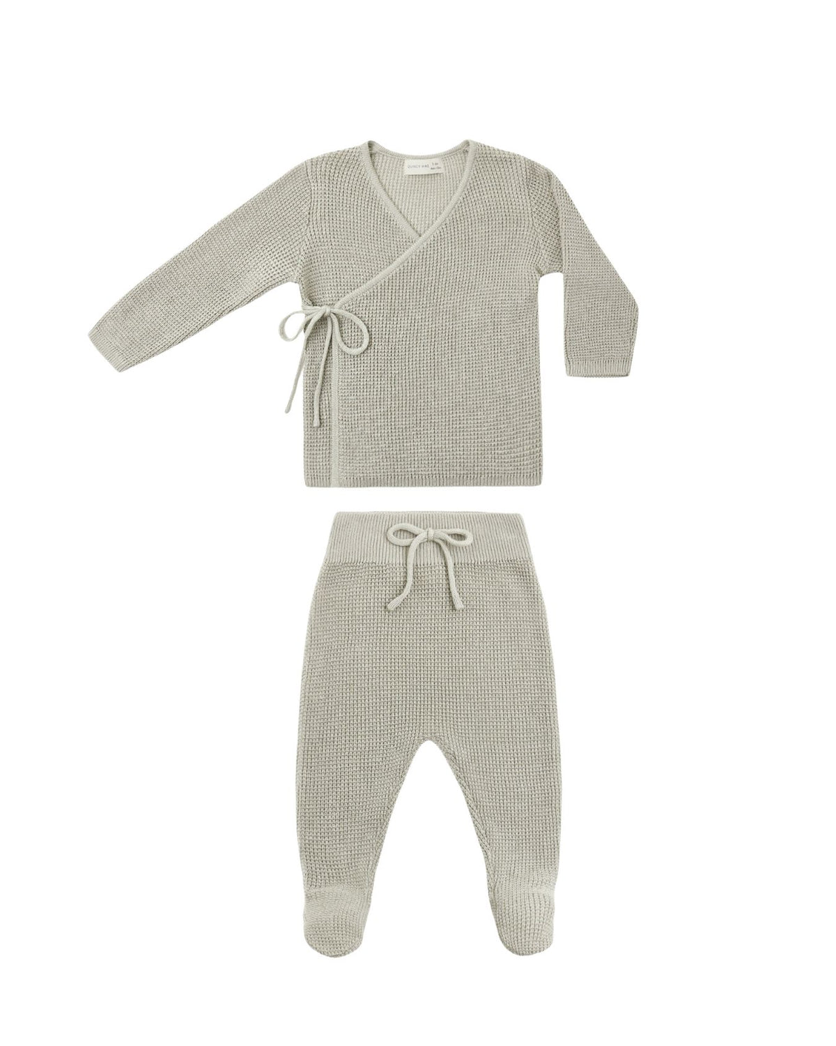Knit Wrap Top Laurel + footed knit pant