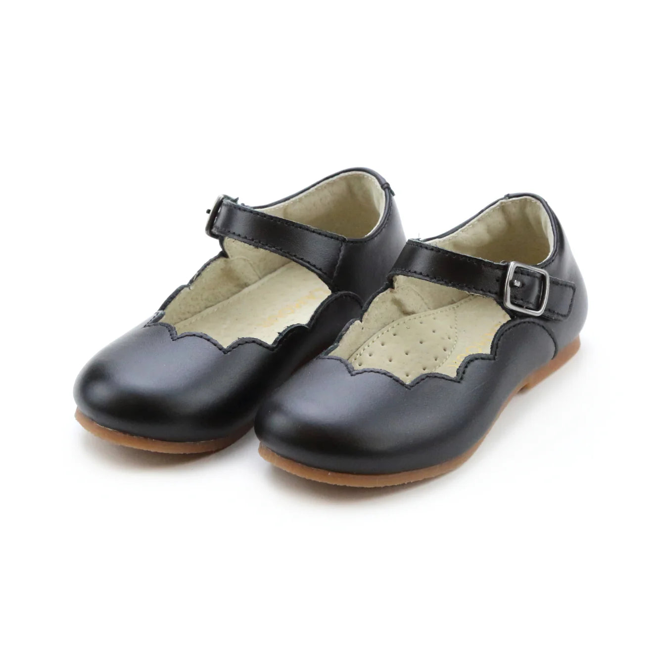 Sonia Scalloped Flat-Black