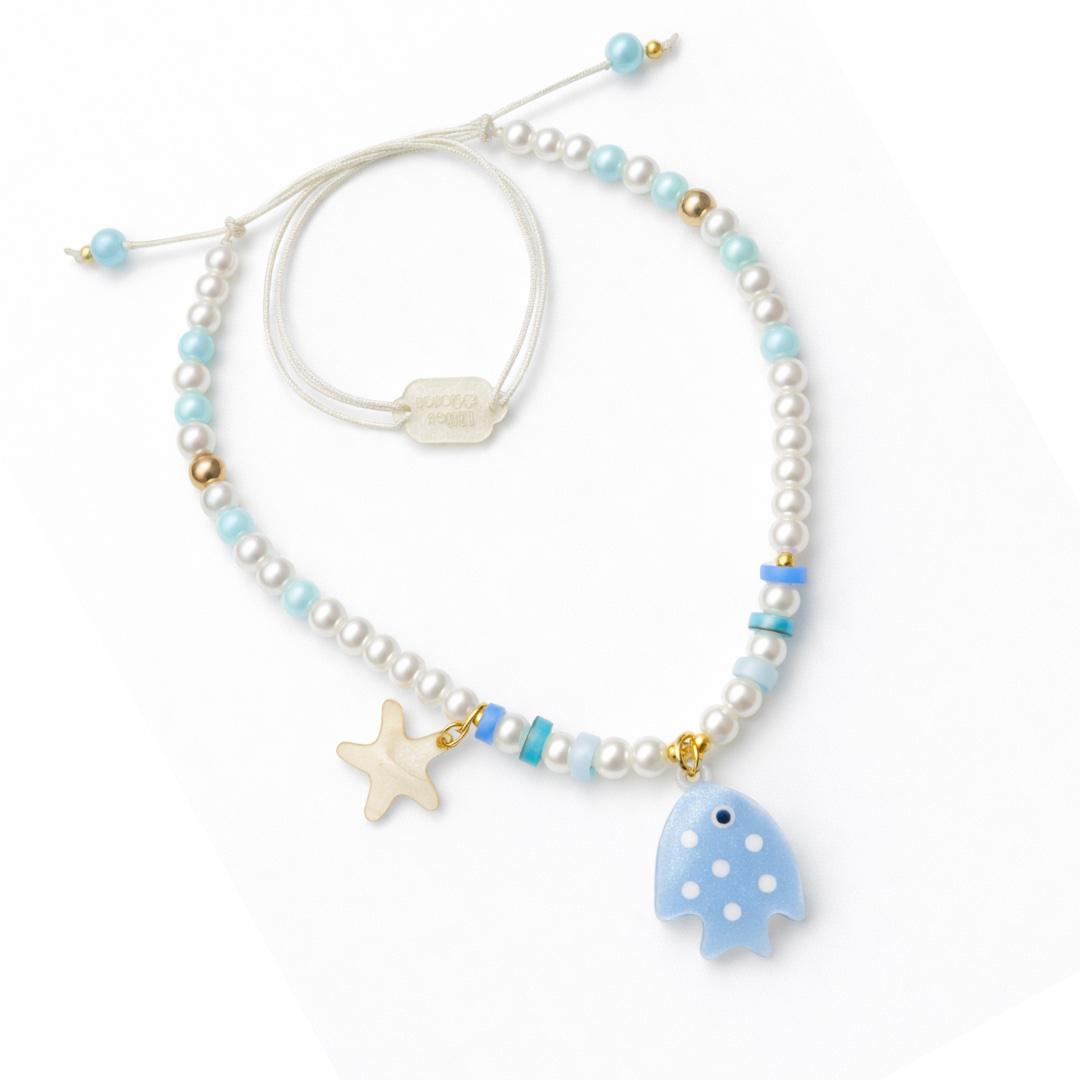 SUM - FISH BLUE NECKLACE