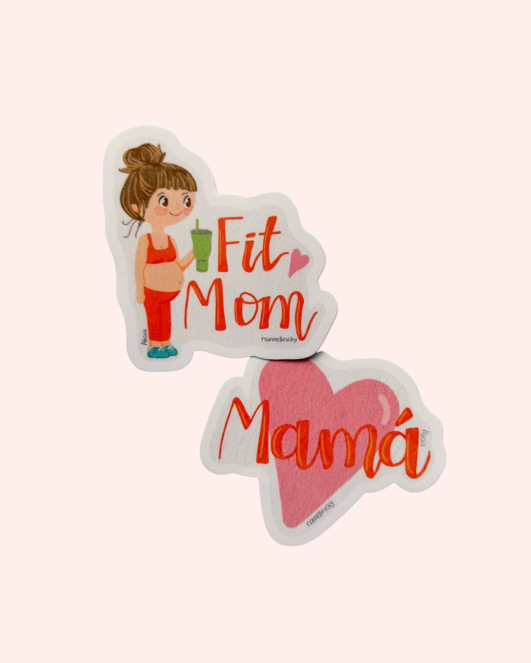 Stickers Fit Mom Morena + Mamá