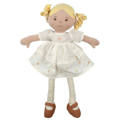 Priscy Blonde Haired Doll in White Linen Dress with Display Box