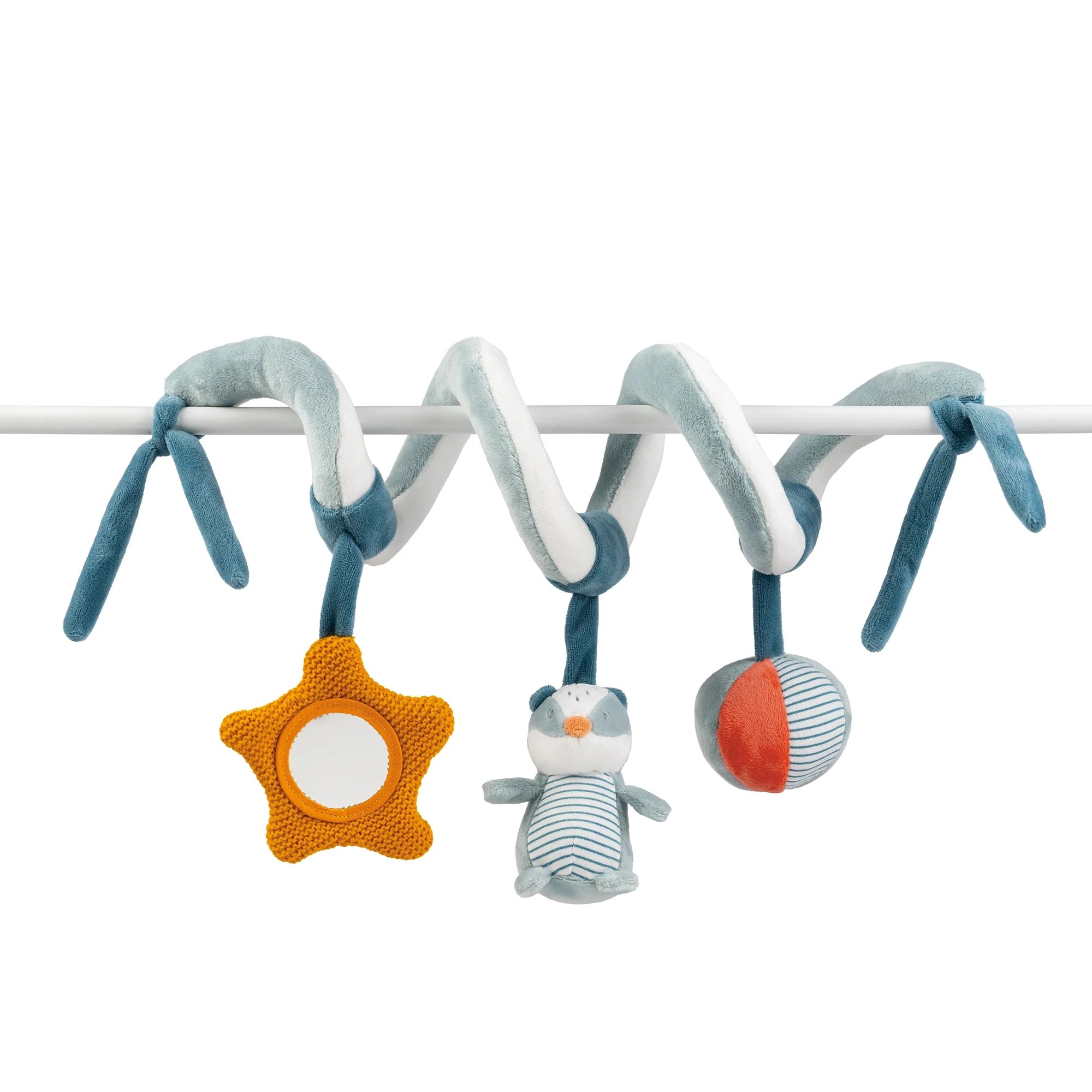 Cot Hanging Toy - Felix & Leo - 27 cm - Dusty blue