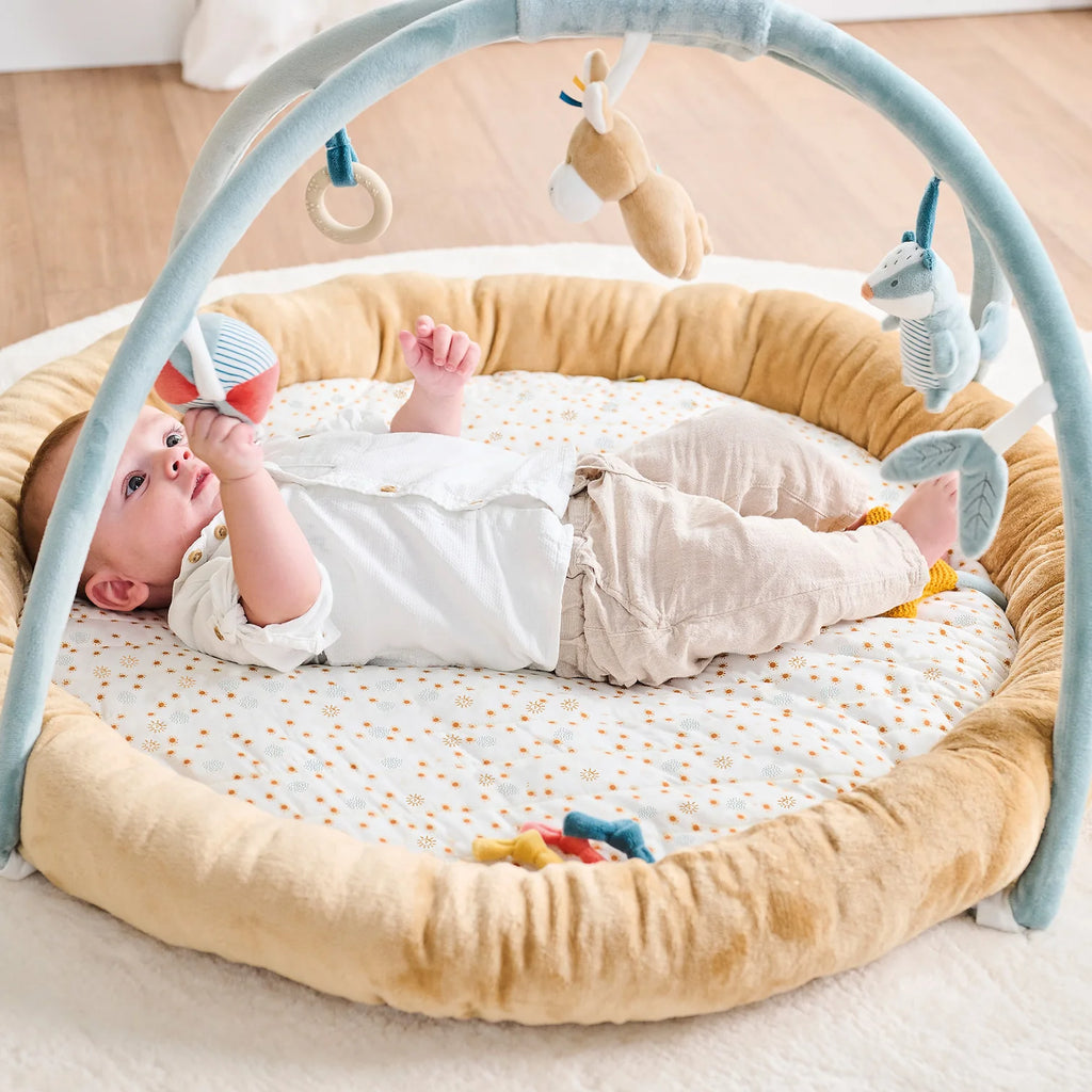 Playmat with Arch - Felix & Leo - 90 cm - Dark warm beige