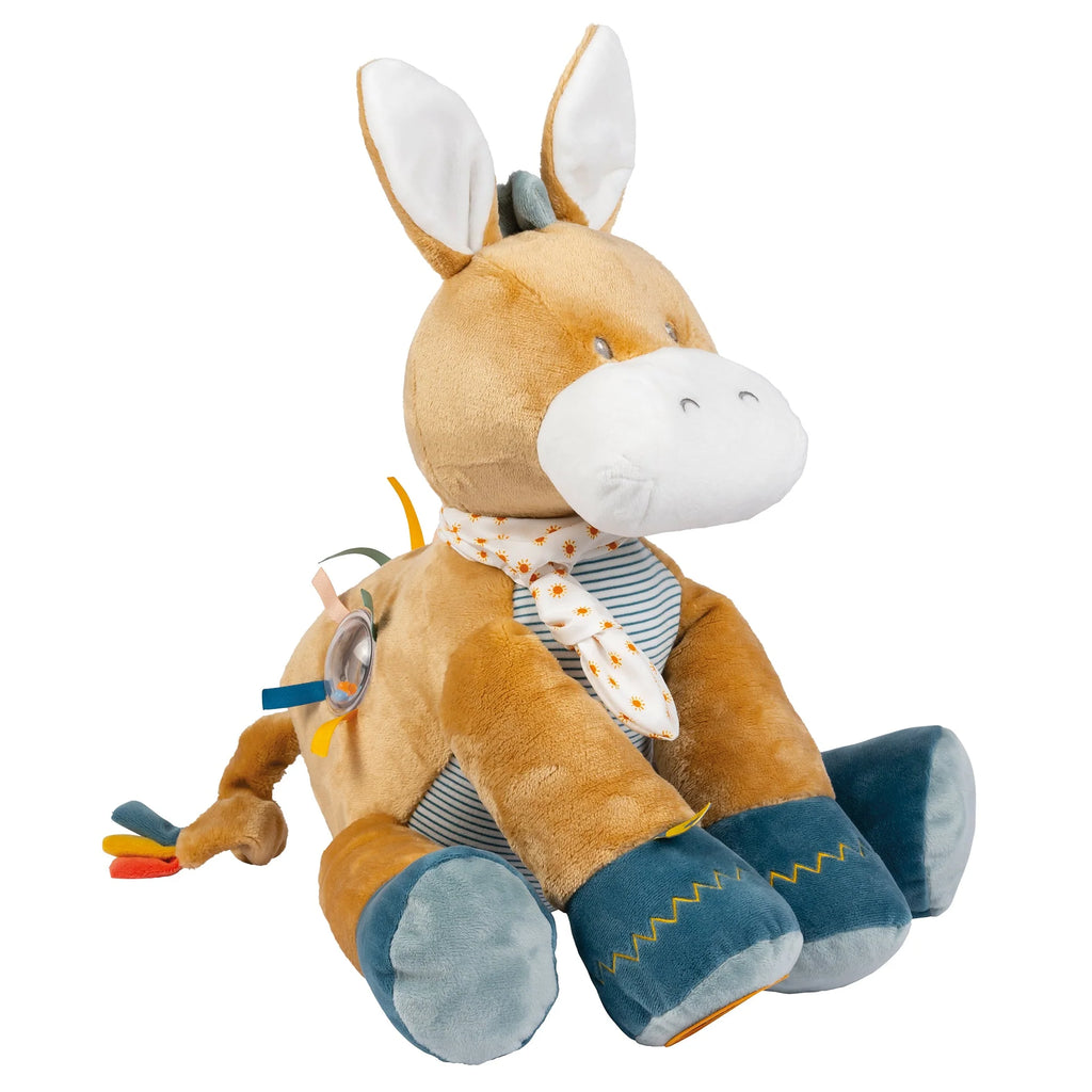 Activity Cuddly Donkey Leo - Felix & Leo - 38 cm - Dark warm beige