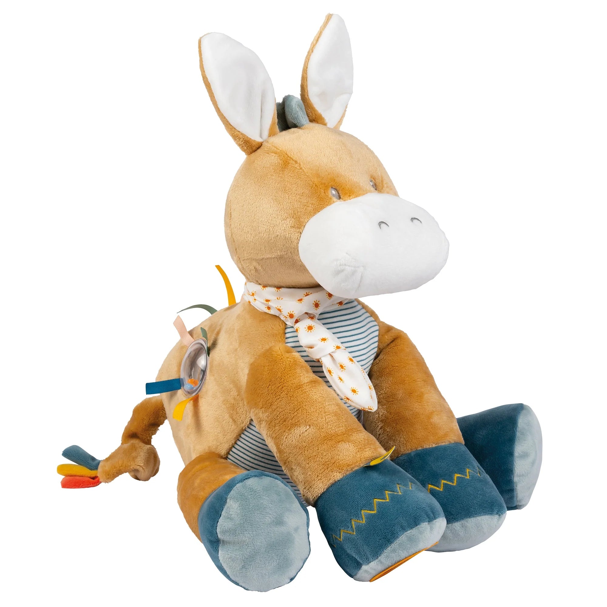 Activity Cuddly Donkey Leo - Felix & Leo - 38 cm - Dark warm beige