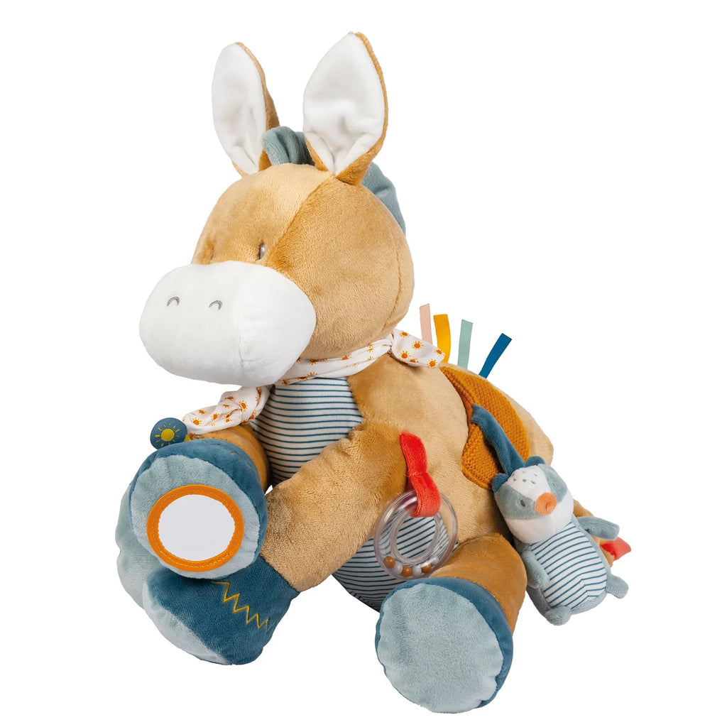 Activity Cuddly Donkey Leo - Felix & Leo - 38 cm - Dark warm beige