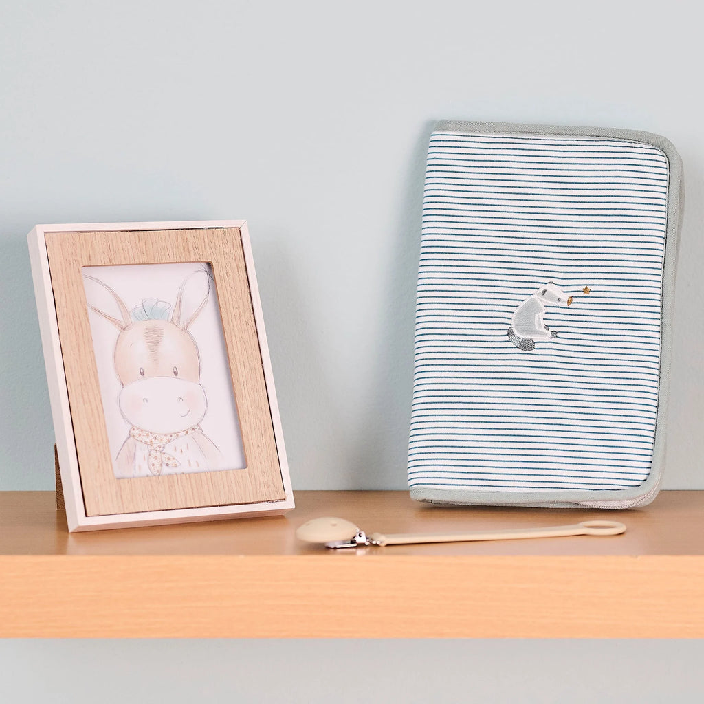 Health Booklet Cover - Felix & Leo - 25 cm - Dusty blue