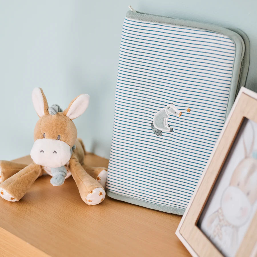 Health Booklet Cover - Felix & Leo - 25 cm - Dusty blue