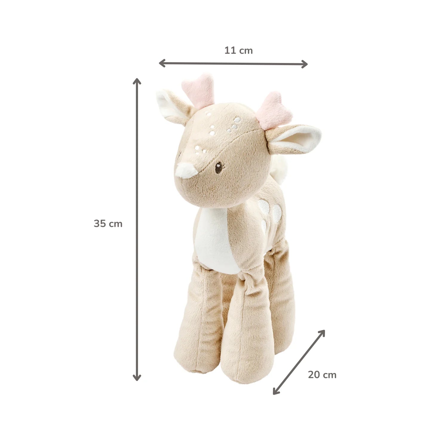FanFan Plush Deer - 30 cm - Soft Baby Plush - Beige