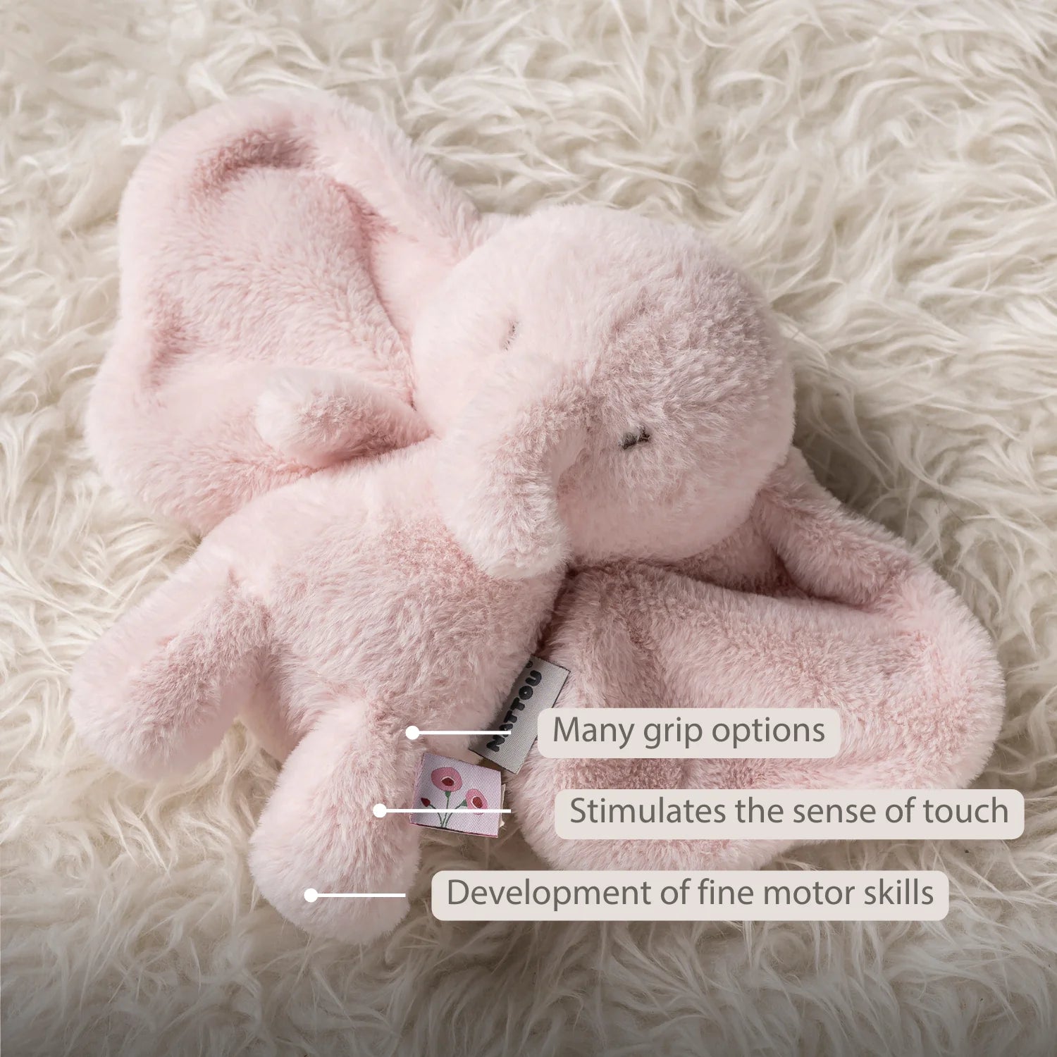 FanFan Cuddle Elephant – 30 cm – Soft Baby Plush Toy – Pink