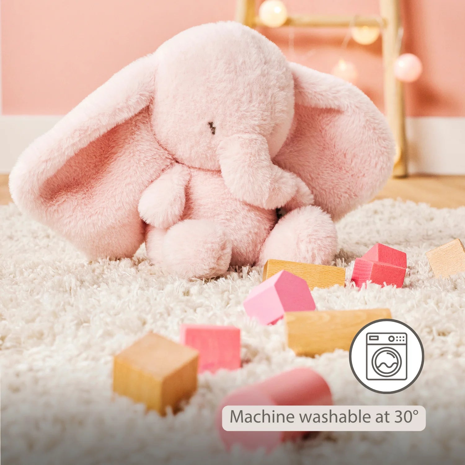 FanFan Cuddle Elephant – 30 cm – Soft Baby Plush Toy – Pink