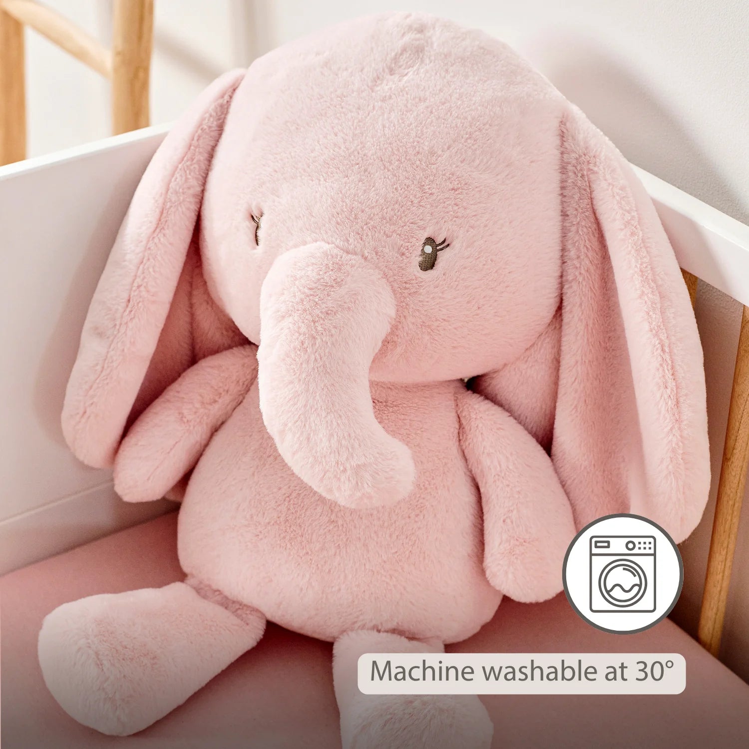 FanFan Maxi Cuddle Elephant – 60 cm – Soft Baby Plush – Pink