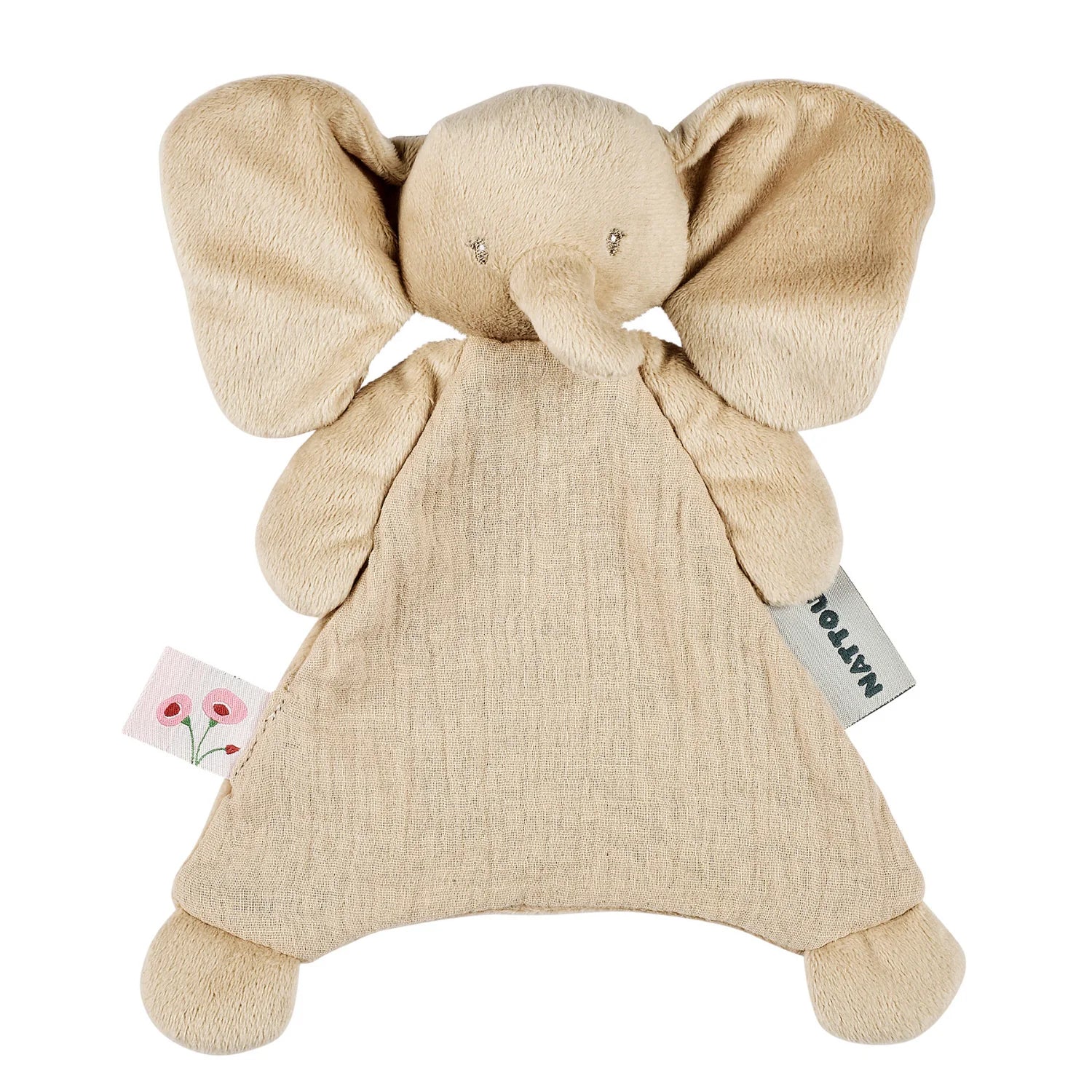FanFan Baby Comfort Blanket - 25 x 20 cm - Elephant Doudou - Sand