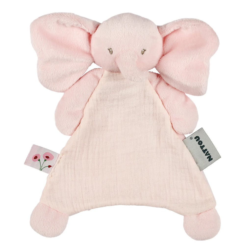 FanFan Baby Comfort Blanket - 25 x 20 cm - Elephant Doudou - Pink