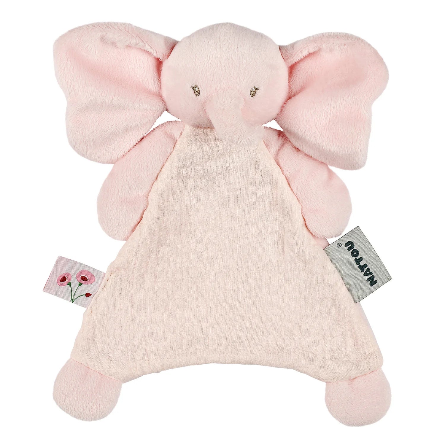 FanFan Baby Comfort Blanket - 25 x 20 cm - Elephant Doudou - Pink