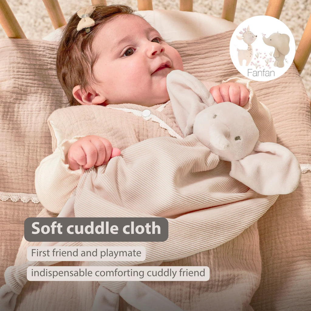 FanFan Baby Cuddly blanket - 65 x 40 cm - Doudou Elephant - Sand