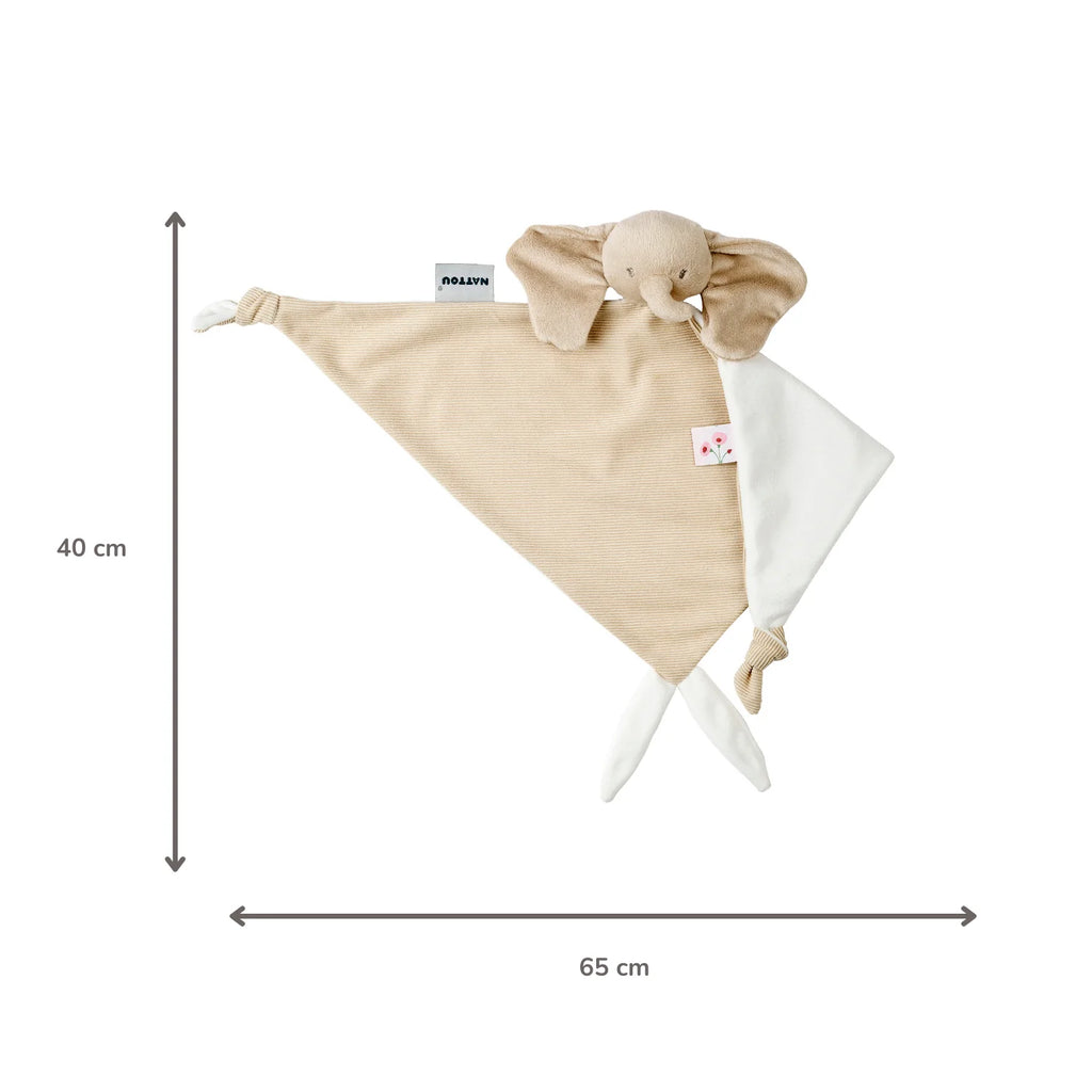 FanFan Baby Cuddly blanket - 65 x 40 cm - Doudou Elephant - Sand