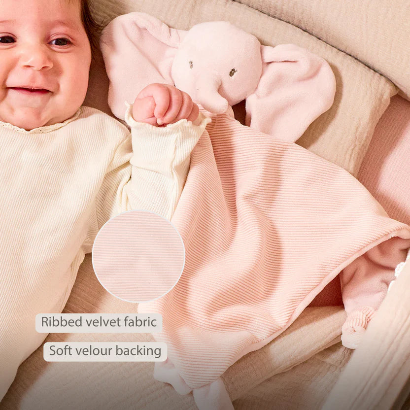 FanFan Baby Cuddle blanket - 65 x 40 cm - Doudou Elephant - Pink