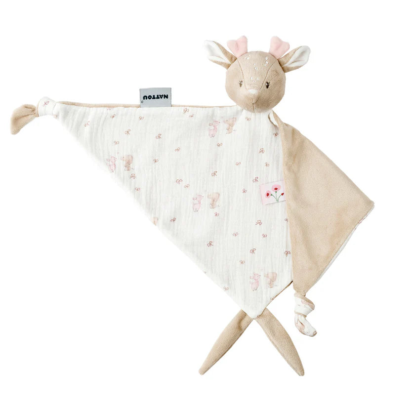 FanFan Baby Cuddle blanket - 65 x 40 cm - Doudou deer - Pink
