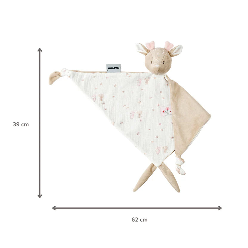 FanFan Baby Cuddle blanket - 65 x 40 cm - Doudou deer - Pink